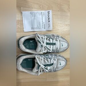 Nike White and Teal Athletic Shoes